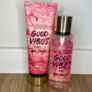Victoria’s Secret - good vibes or goodbye lotion and body spray set